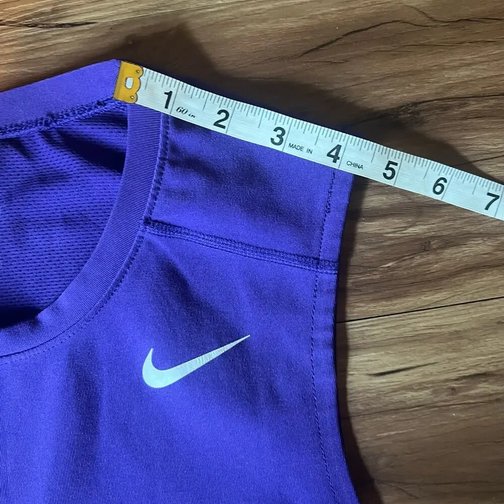 Purple Nike Sleeveless Dri-Fit Jersey Style Tank Top Size Small